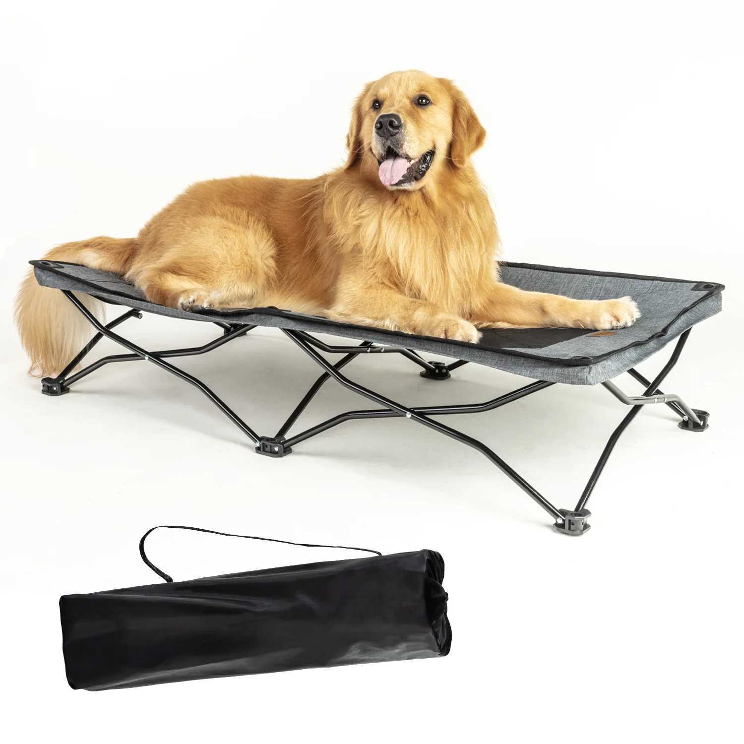 Four season double-layer fabric large folding moisture-proof dog bed pet marching bed indoor pet resting bed camping marching bed X250412
