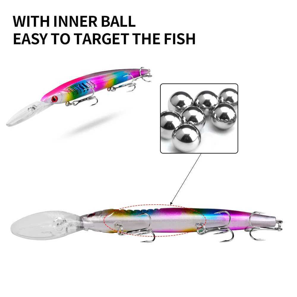PRO BEROS 1PCS Minnow Fishing Lure 15cm 13g Floating Hard Bait Wobbler Jig Bait Crankbait Carp Striped bass Pesca Fishing Tackle Z250411