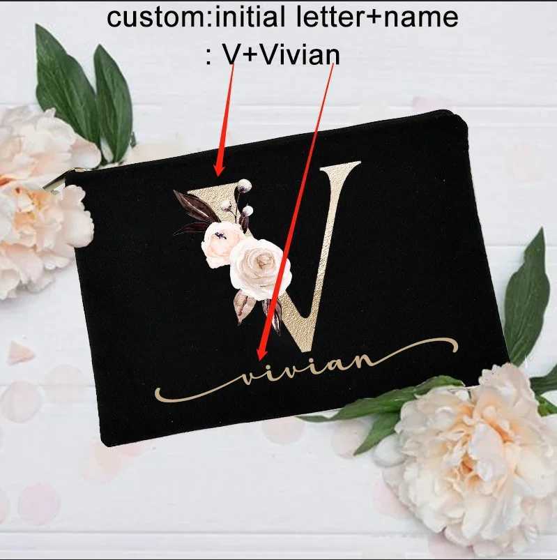 Personalized Customization Initial Name Makeup Bag Makeup Bag Makeup Bag Makeup Box Bridal Shower Gift Canvas Toilet Organizer Bridal Maid Z250411