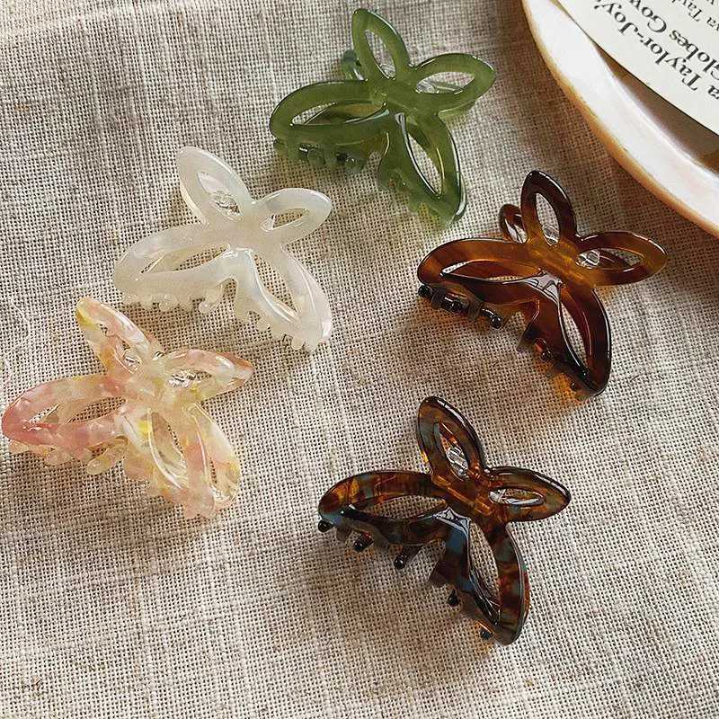 Sweet Fairy Hollow Butterfly Hairpin Acetate Hairpin Claw Styling Tool Female Hair Accessories Party Daily Leisure Decoration Y2504012