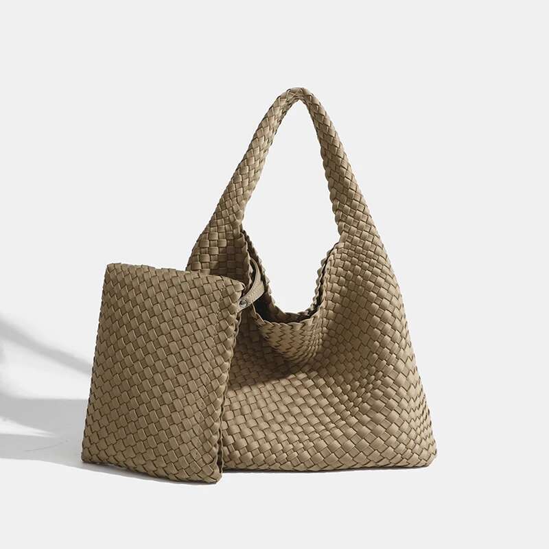 New Handbag Women's Shoulder Most Popular In 2024 Large Volume Nylon Pure Handmade Woven Bag For Women Shoulder Bags