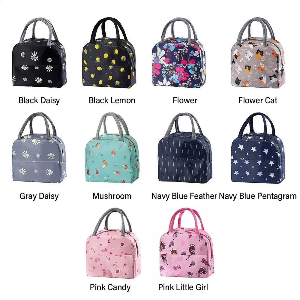 Reusable womens lunch bag large capacity small insulated cooler lunch container leak proof lunch handbag 250410
