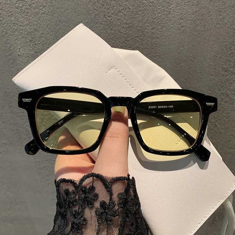Square Vintage Sunglasses Woman Brand Designer Retro Sun Glasses Female Fashion Rivet Red Blue Mirror Style Oculos De SolC250411