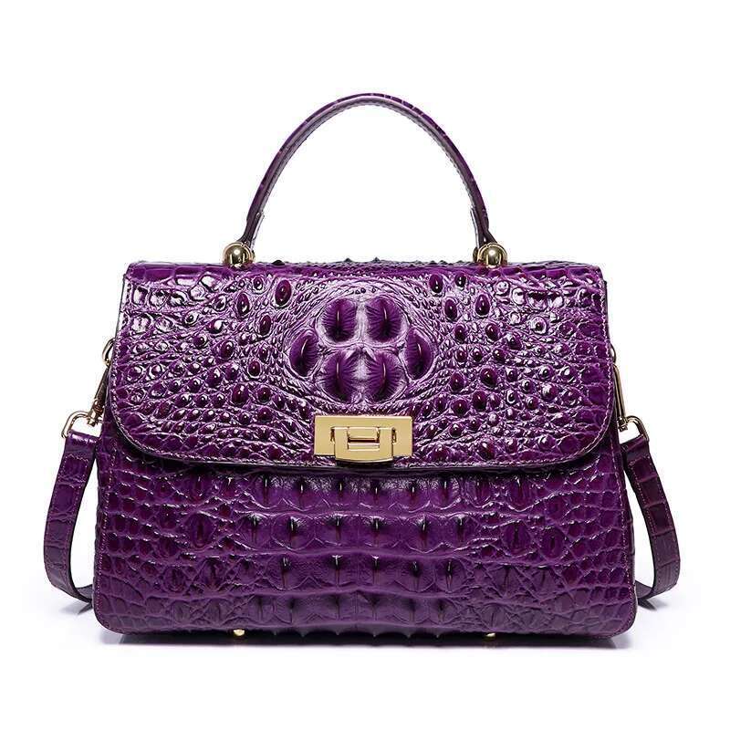 New Fashion Alligator Women Handbags European Designer Cow Genuine Leather Shoulder Bags Female Girl Brand Crossbody Bag