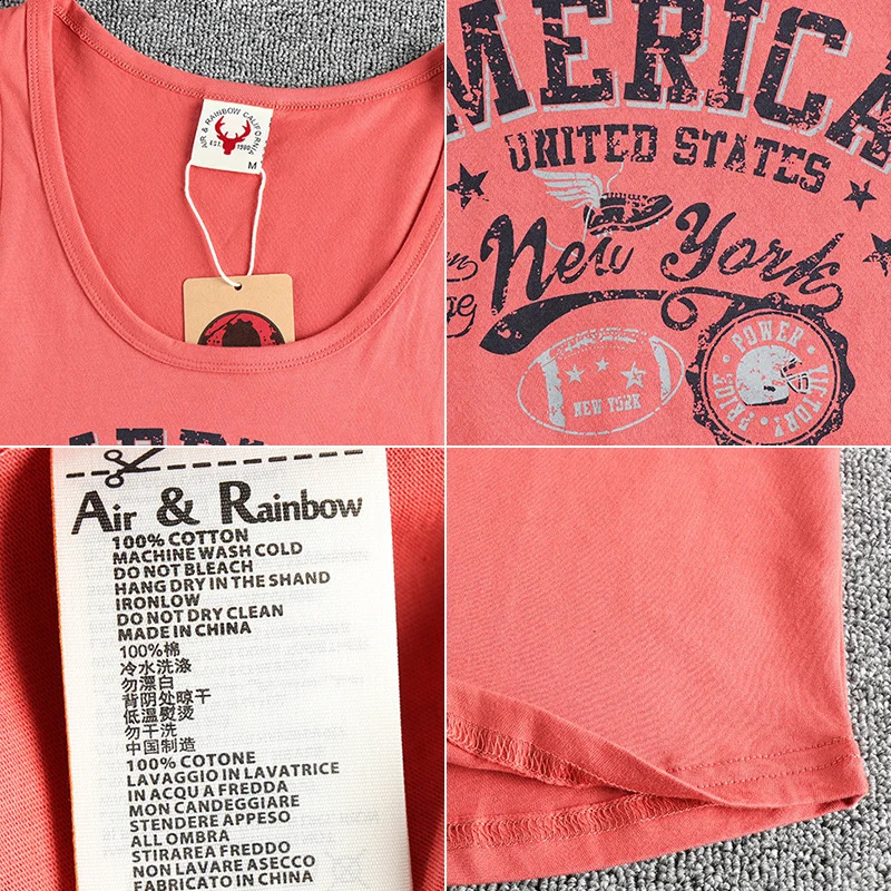 Retro trend letter pattern mens sweat vest all cotton wash fitness sports sleeveless vest T-shirt 250407