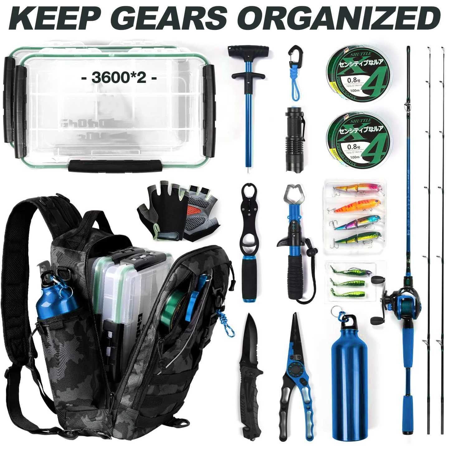 Outdoor Tackle Bag - Large Water-Resistant Fishing Backpack Z250411