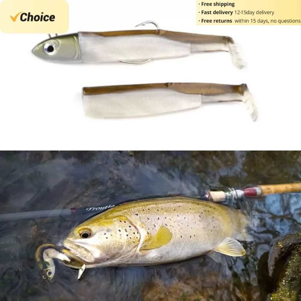 TSUYOKI Fishing Black Minnow Lure 5g/10g/15g/25g/40g JIgging Head Soft Silicone Bait Wobblers For Bass Pike Leurre easy shinner Z250411