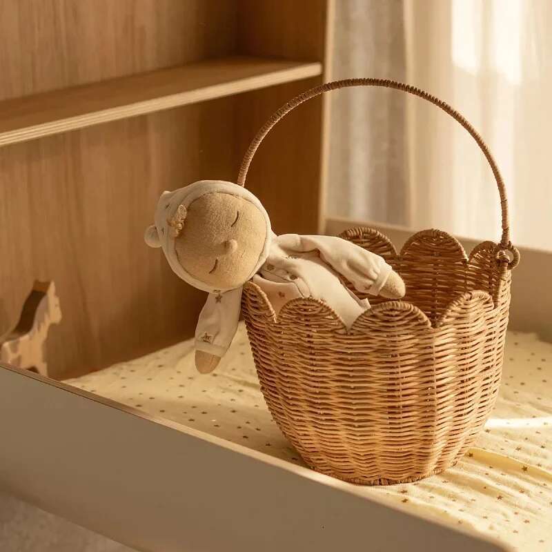 Handmade Wicker Rattan For Women Bohemian Straw Picnic Basket Handbags Travel Beach Bags 2025 Knitted Woven Bag Storage