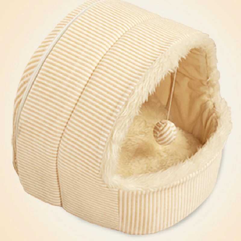 Warm dog bed tent autumn winter teddy pet small dog house cat bag soft bed mini dog mat X250412