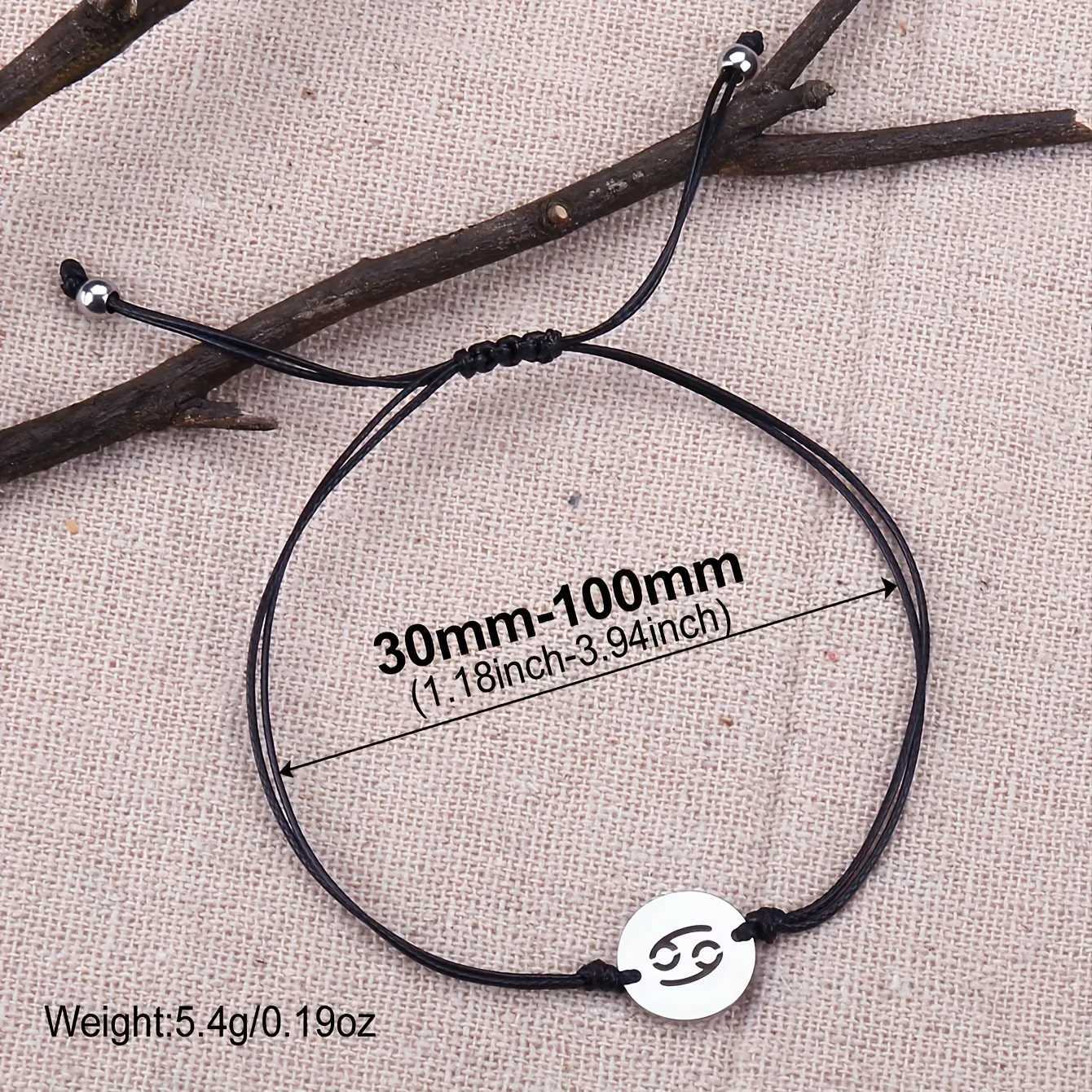 Hot Selling 12 Zodiac Sign Bracelet Stainless Steel Gold Silver Color Charm Constellation Women Adjustable Horoscope JewelryC250411