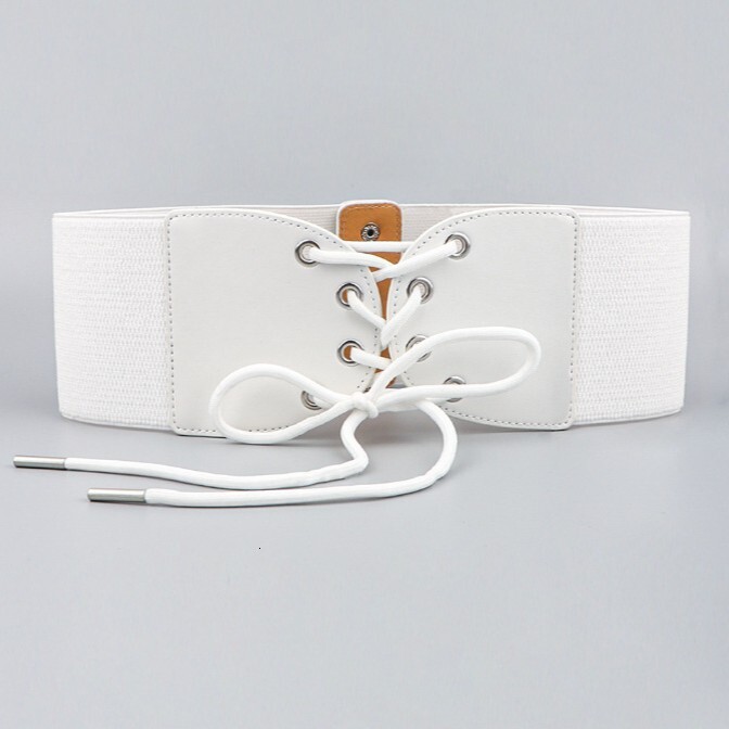 Strap tied knot waistband women's decorative dress, coat, woolen fabric, elastic elastic, plastic and waist