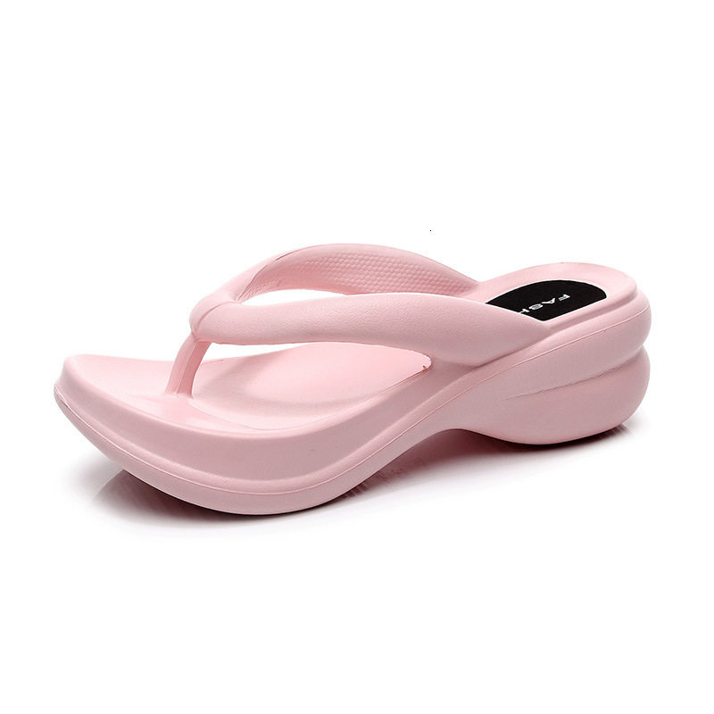 Herringbone with thick soles, women's vacations, beach outings, summer new clip on slippers