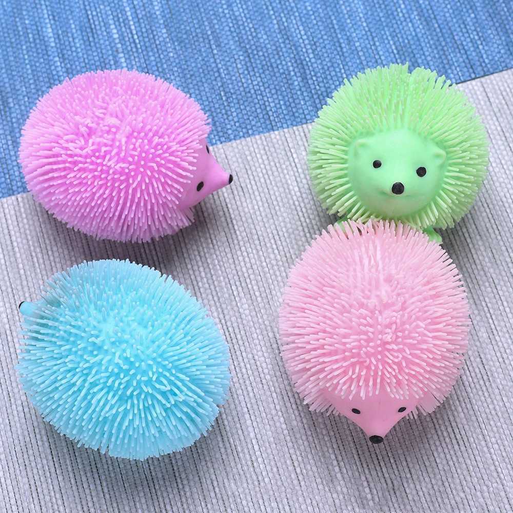 High Quality 1 clip on hedgehog squeeze toy flash creative violin toy pressure reducing sensor toy childrens adult gift T2504012