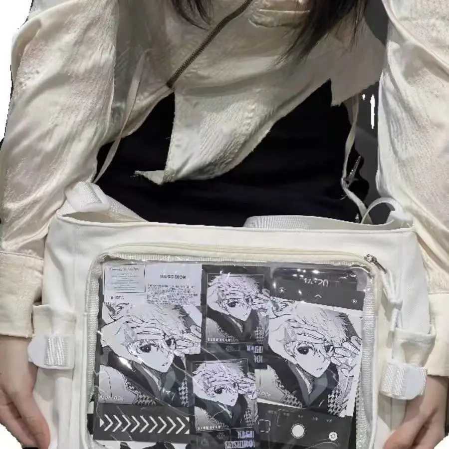 Daily Versatile Y2k Ulzzang Ita Bag One Shoulder Class Crossbody School Bag Harajuku Girls Large Capacity Casual ItabagW251112