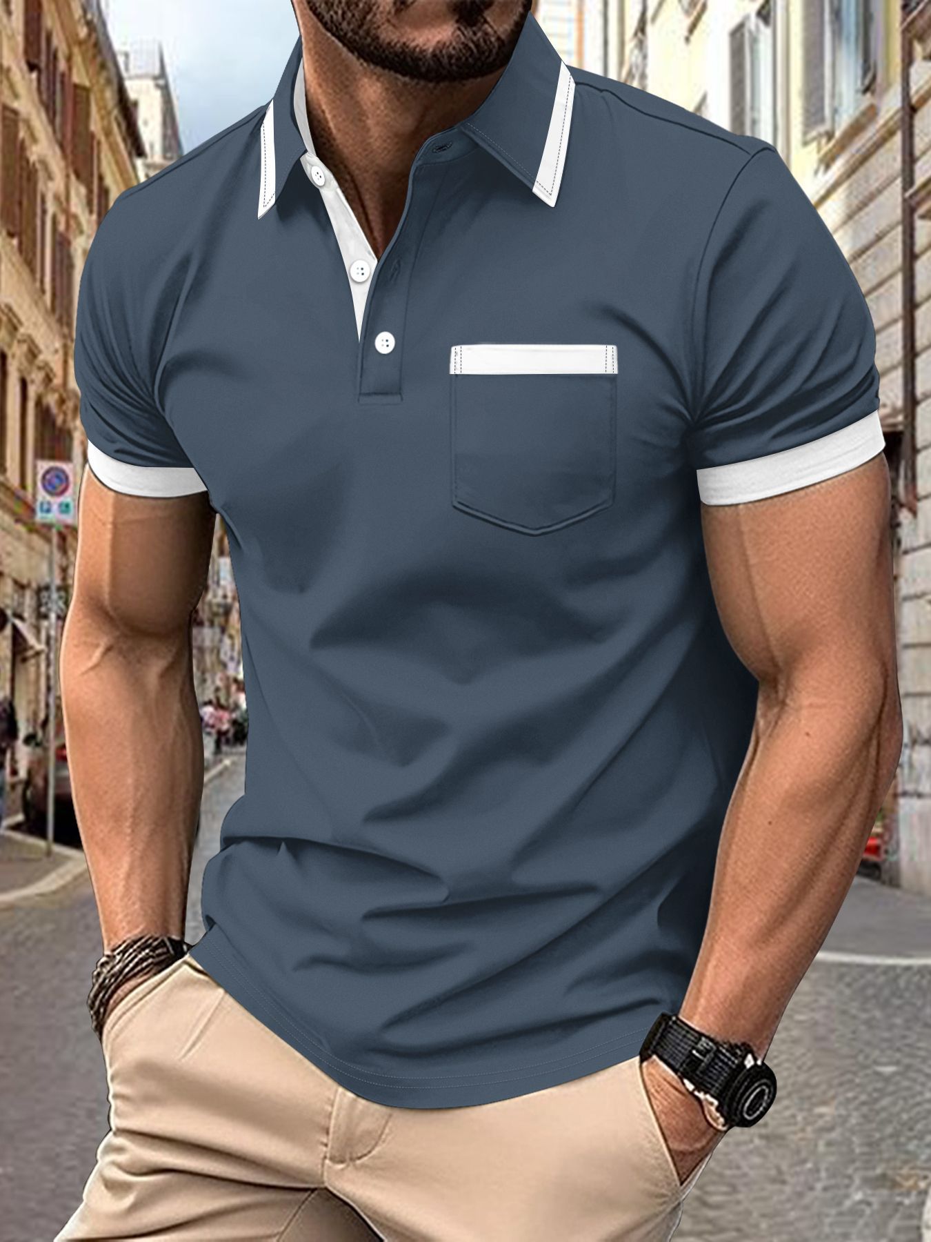 Plain Casual Polyester Golf Polo Shirts for Sports Men's Polo Shirt Casual Sports Short Sleeve Fashion Summer Regular Fit Poloshirt