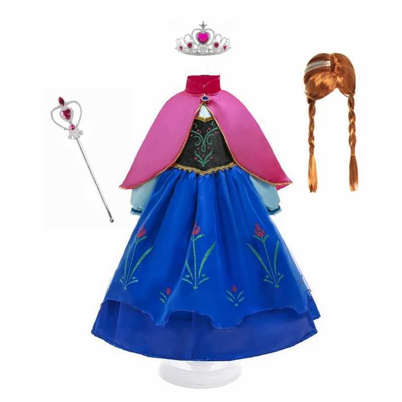 Disney Princess costume girl Anna dress 2 3 4 5 6 8 10 yearsXJ250411