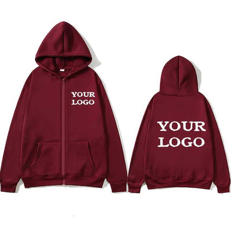 POD customization Custom Printed Hoodies Men and Women Zipper Hooded Sweatshirts Loose Casual Clothing Hooded Cardigans Mens Street HoodiesT251112