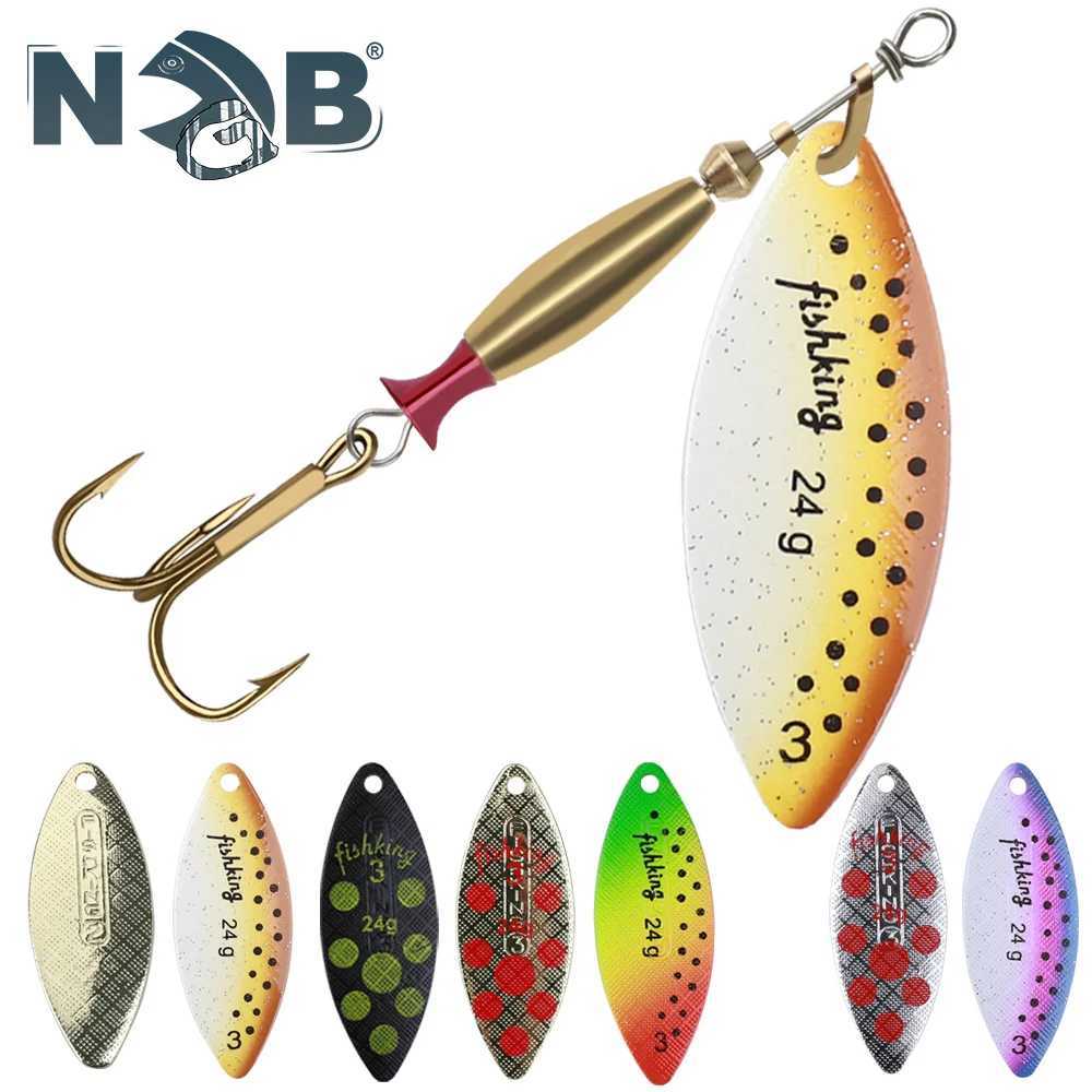 NGB Spinner Bait 18g-24g Fishing Lure Spoon Saltwater Lure Accessories Treble Hook Metal Hard Lure Wobblers Tackle Z250411