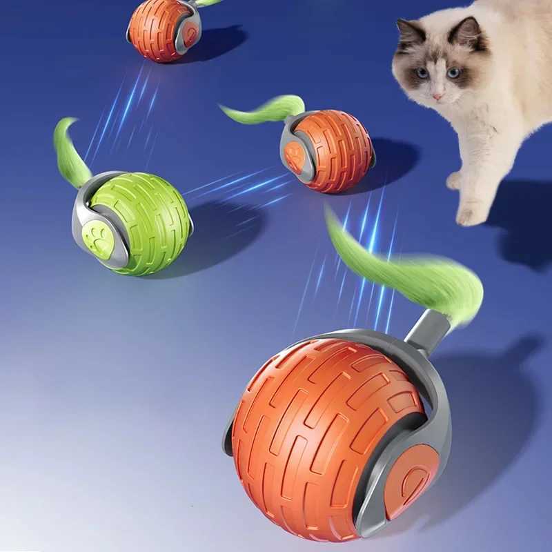 Automatic Rolling Ball Interactive Ball Cat Toy Pet Supplies Electric Dog Training Cat Teasing Simulated Mouse Charging Y250412