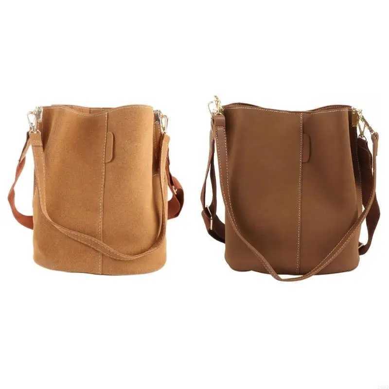 28GD womens cross body bag leather bucket shoulder bag handbag with adjustable shoulder strapsXJ250412