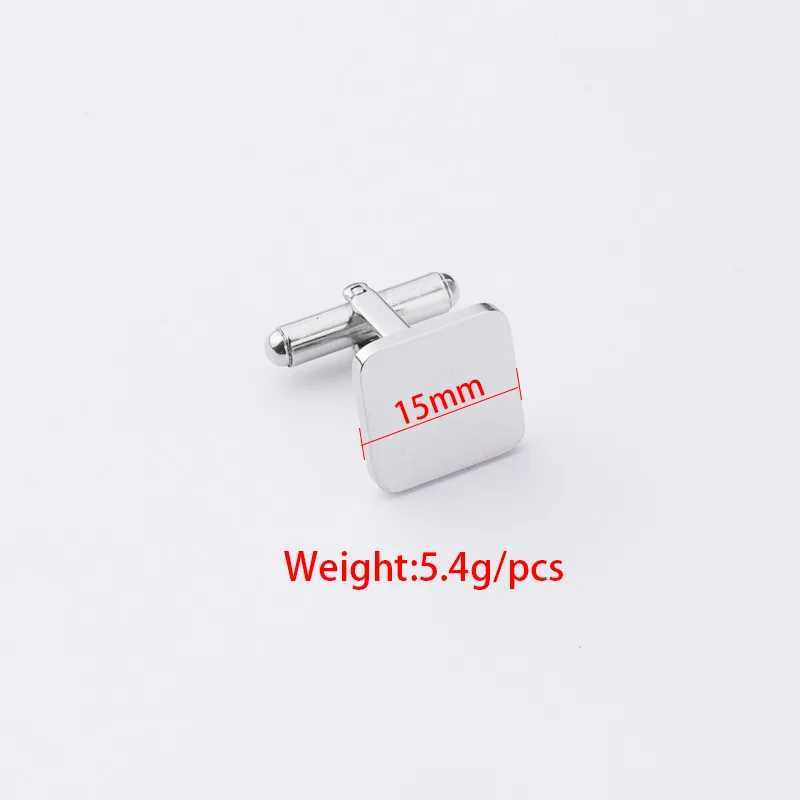 2 pieces/batch of stainless steel mens cufflinks round and square blank cufflinks mens wedding banquet business jewelry giftsT250412