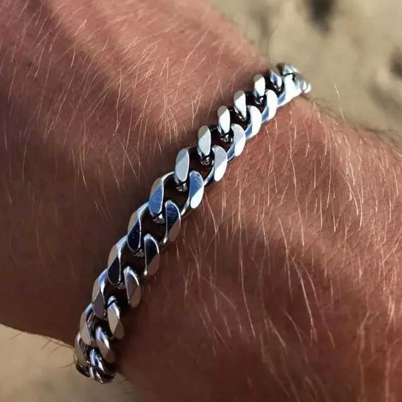 Vnox Wolesale 3-11mm Chunky Miami Curb Chain Bracelet for Men Stainless Steel Cuban Link Chain Wristband Classic Punk HeavyC250411