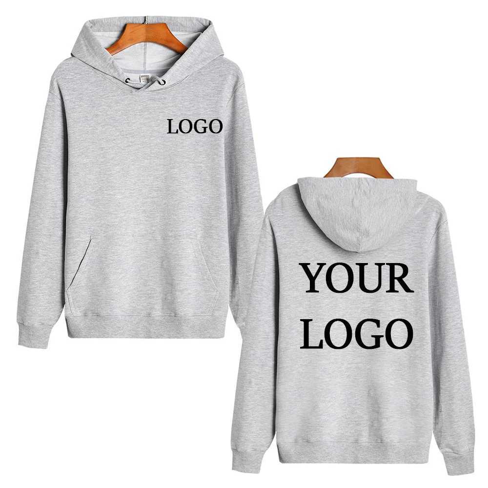 POD customization High Quality 100 Cotton Hoodie Customise Your Mens Fashion Sports Sweatshirt Womens Street Casual Pullover HoodieT251112