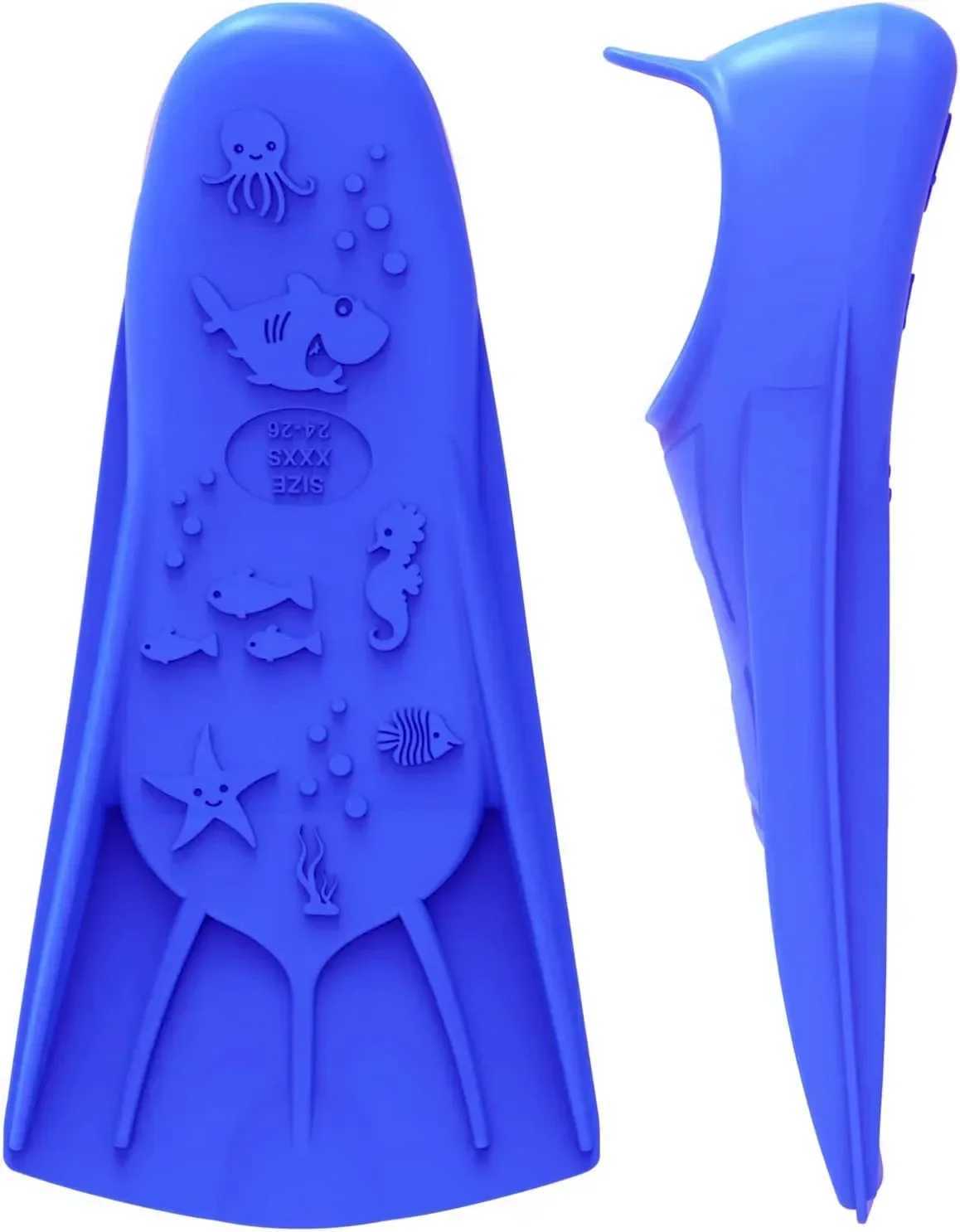 Swimming fins mens and womens freestyle chest silicone short fin lightweight diving equipment suitable for adults and childrenY250412