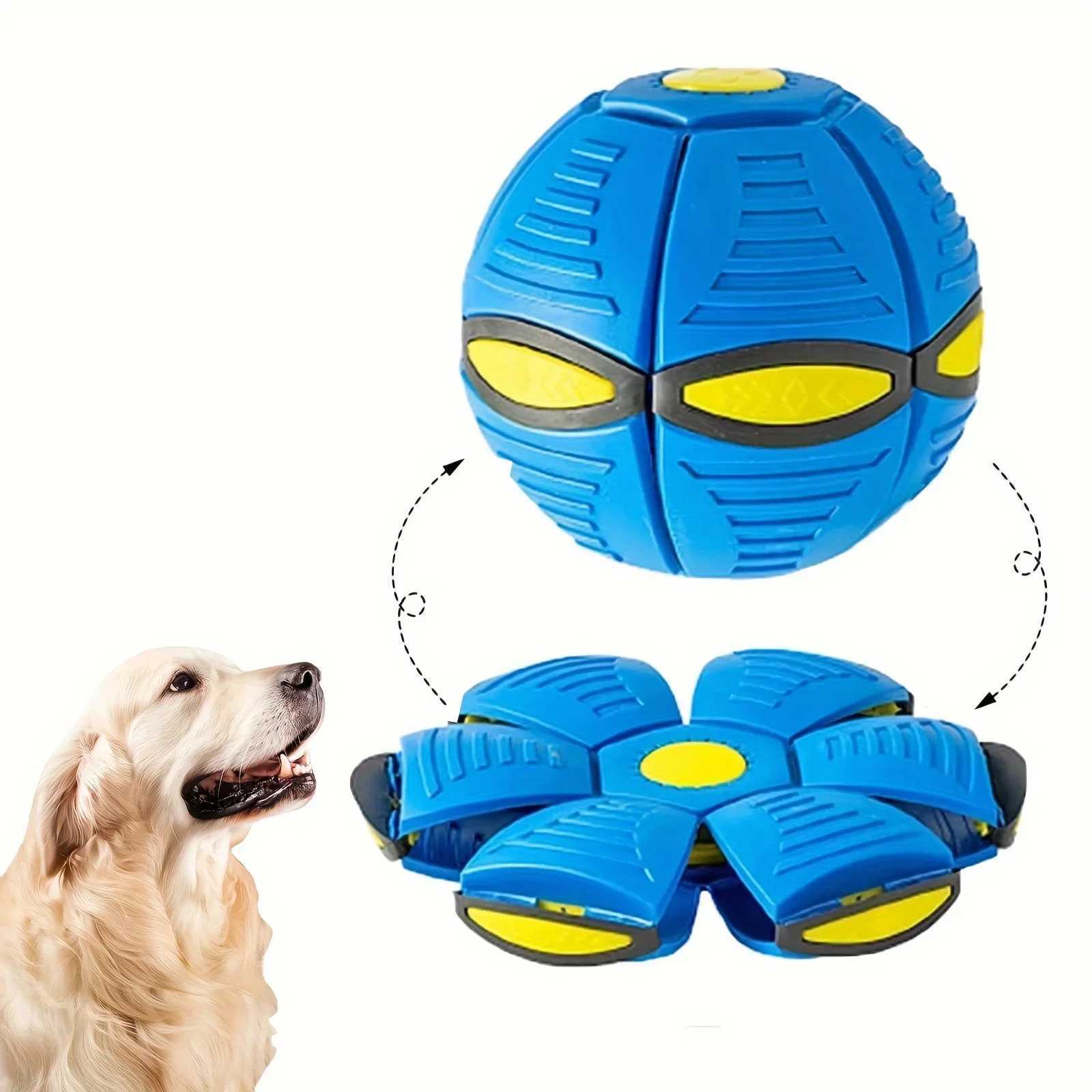 High Quality Flying saucer bouncing ball is a durable elastic and fun dog pet toy suitable for outdoor activities and exercise T2504012