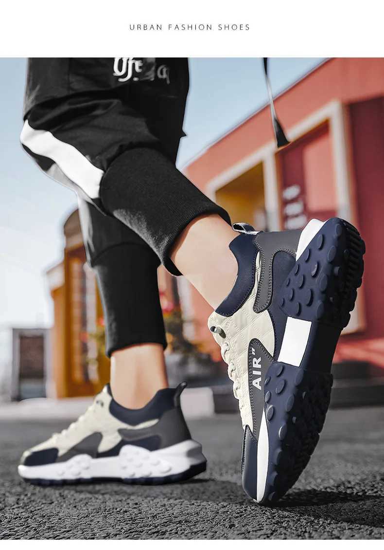 Mens orthopedic lightweight sports shoes sports running casual dad shoes mens Versatile Elevated anti slip thick sole W250412