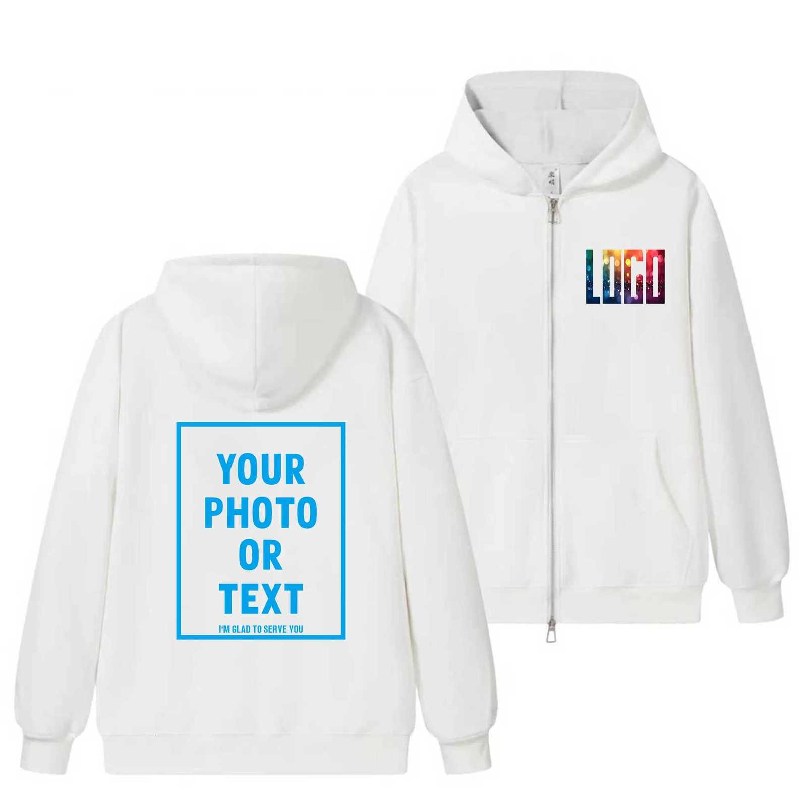 POD customization Customized printed 320G sportswear jacket team uniform DIY spring and autumn hooded cardigan custom casual loose guitar styT251112