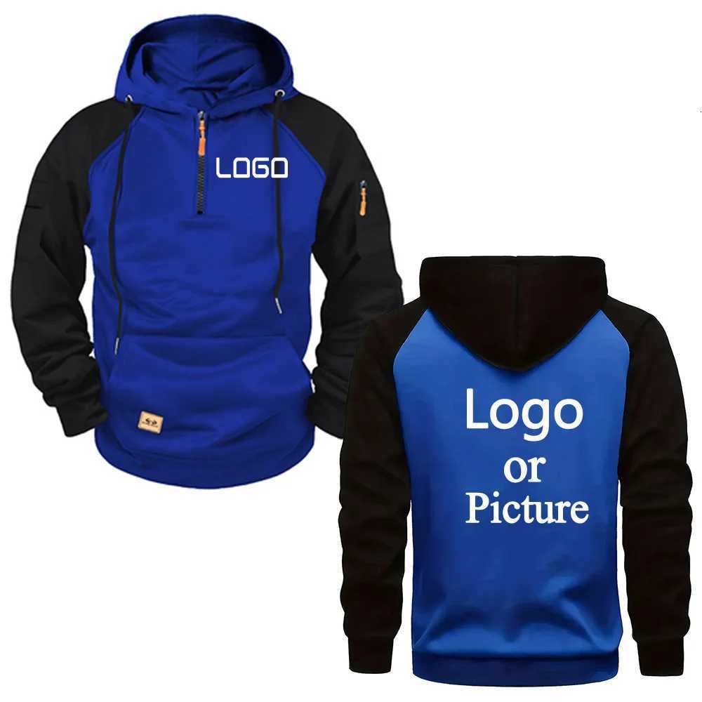 POD customization Custom printed hoodie color-blocked casual stylish warm hooded sweatshirt unisex personalized street style hoodieT251112