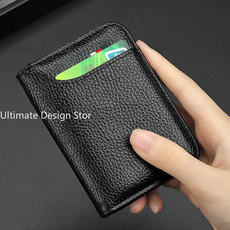 mens card holder leather thin mini mens wallet mini pocket wallet womens bank card holder mens card wallet Z250411