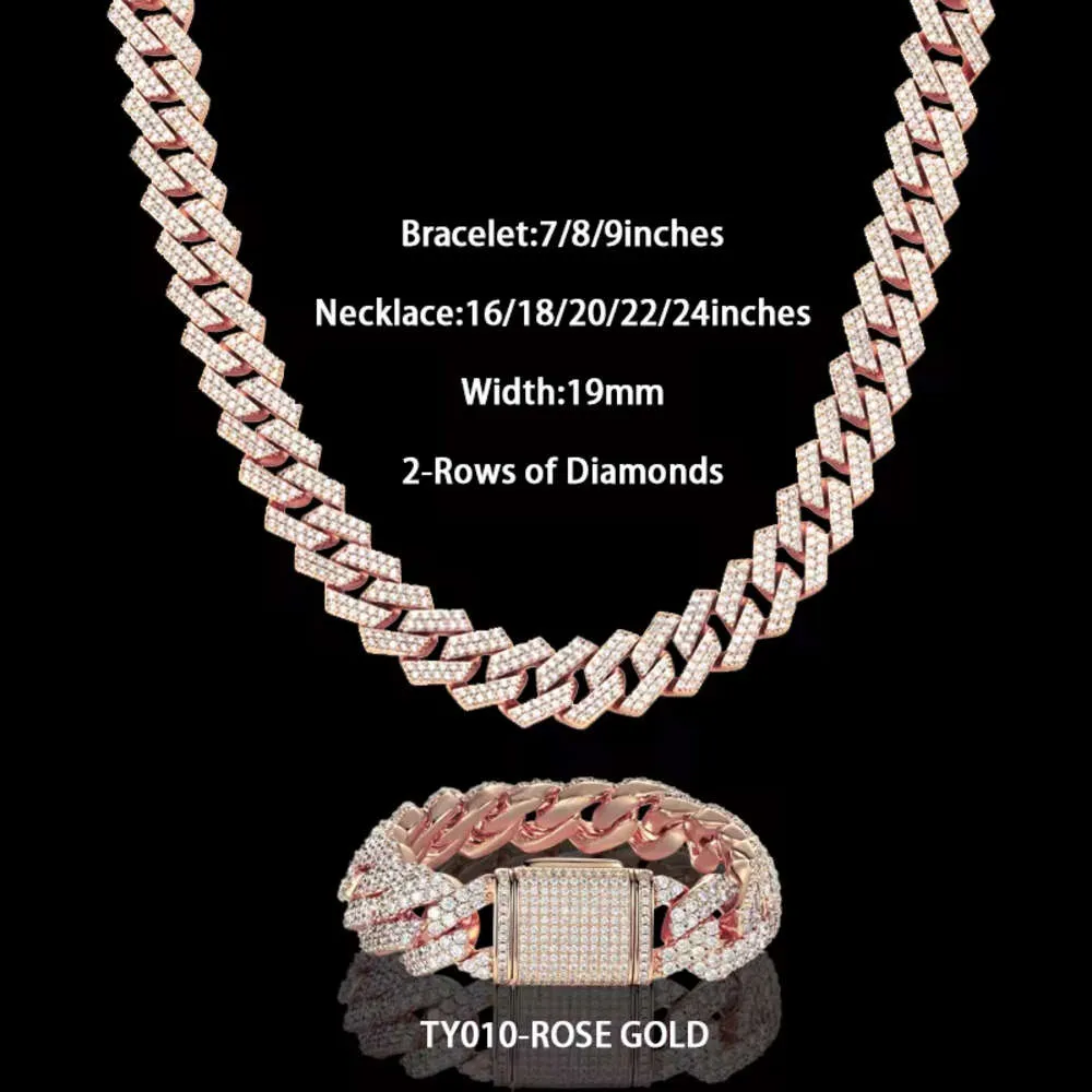 Ice Out Hip Hop Style VVS Moissanite Baguette Cuban Chain Necklace for Men - 20mm Silver Steel, Fashionable Pendant