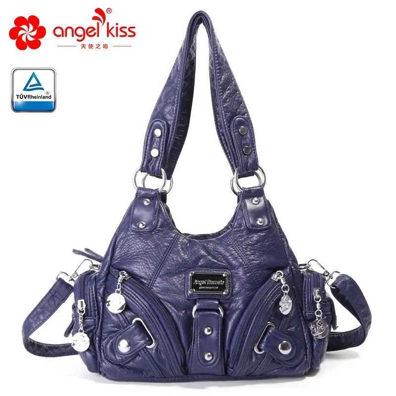 Angelkiss Women Handbags Rose Soft Tote Bag Small Top-handle Purse Fashion Satchel Multi-Pockets Shoulder Bag Hobos Phone PackW251111