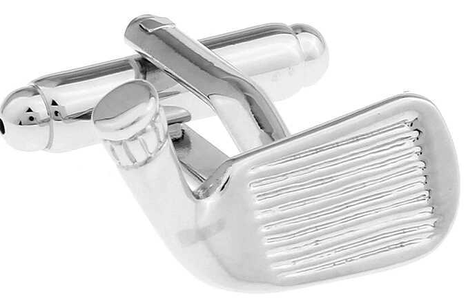 Sports Design Golf Club Cufflinks Rust proof Silver Cufflinks Wholesale and Retail High quality Brass MaterialsT250412