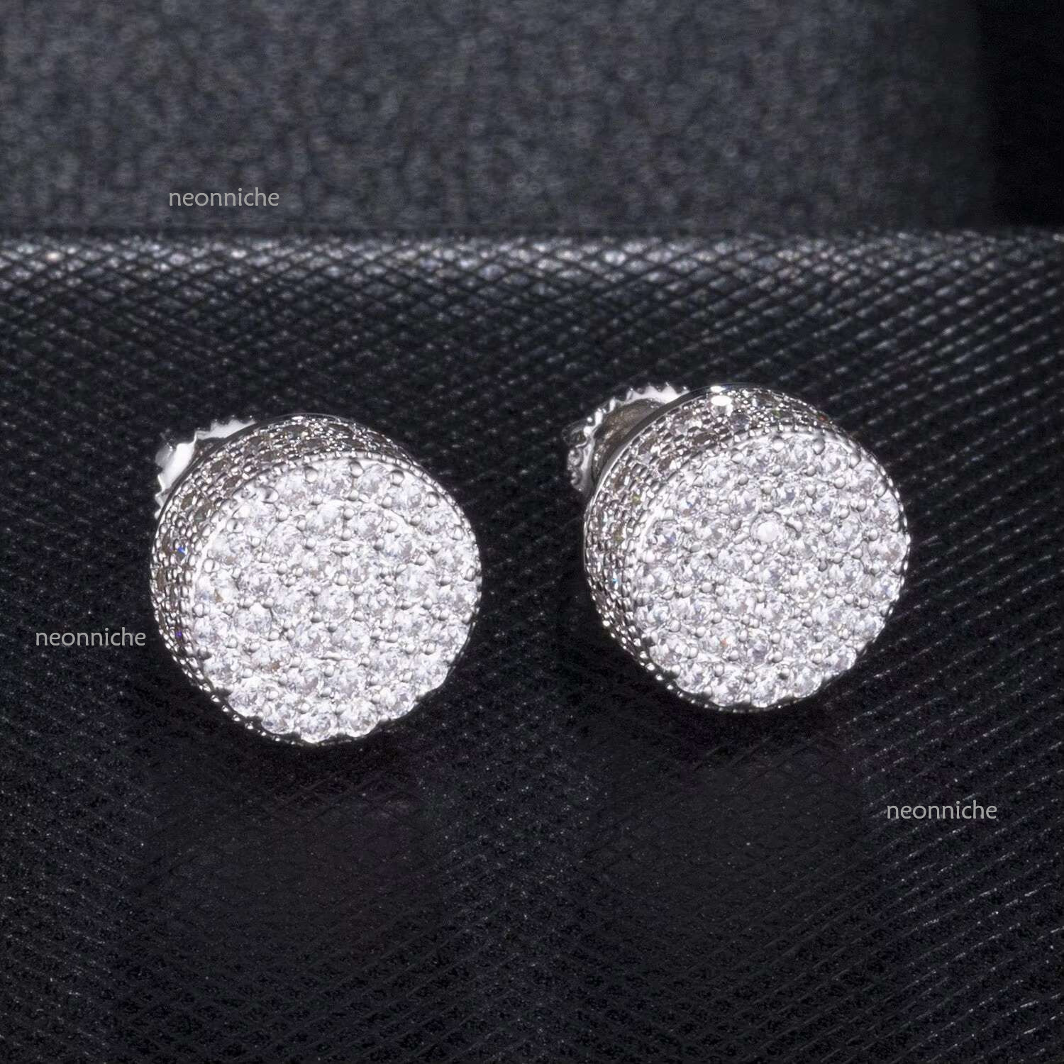 Dia Pass Test Custom Sier Hip Hop VVS Moissanite Stud Earrings for Men