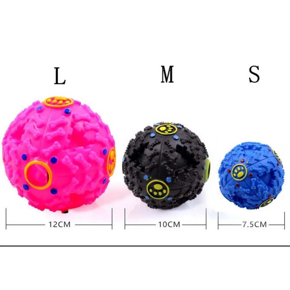 7.5/10/12cm Small Dog Pet Toy Natural Rubber Leakage Food Ball Interactive Pet Cat Teeth Training Chewing Toy Z250412