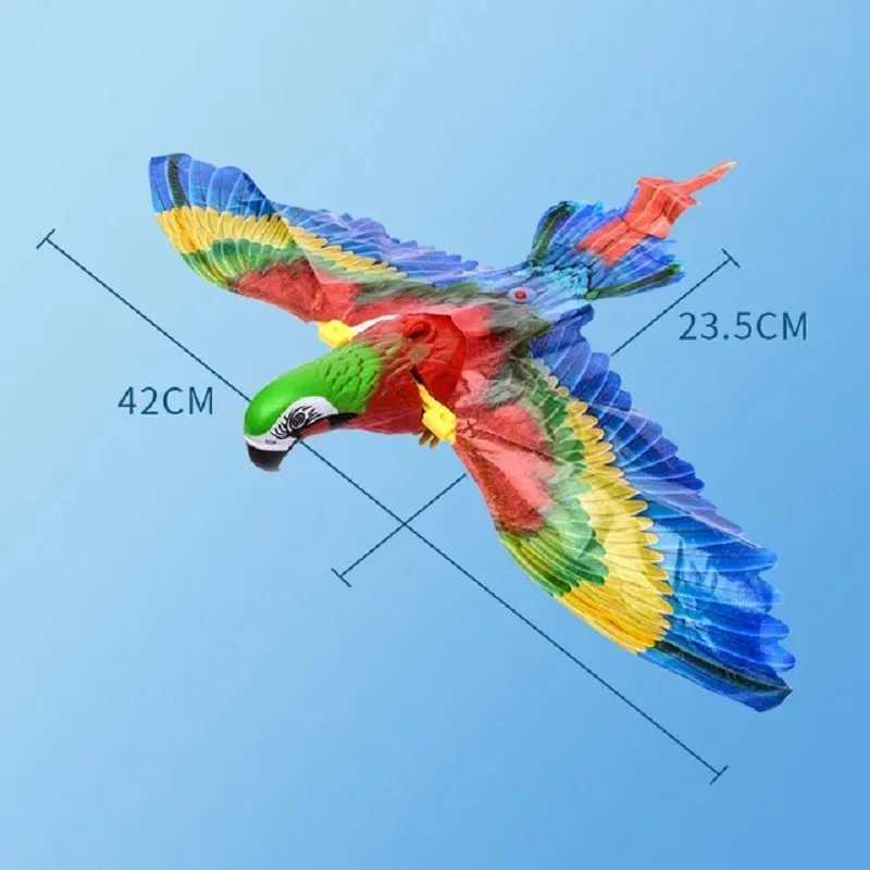 Simulated bird interactive cat toy electric suspension eagle flying bird flying bird glowing grabbing rope pet toy Y250412