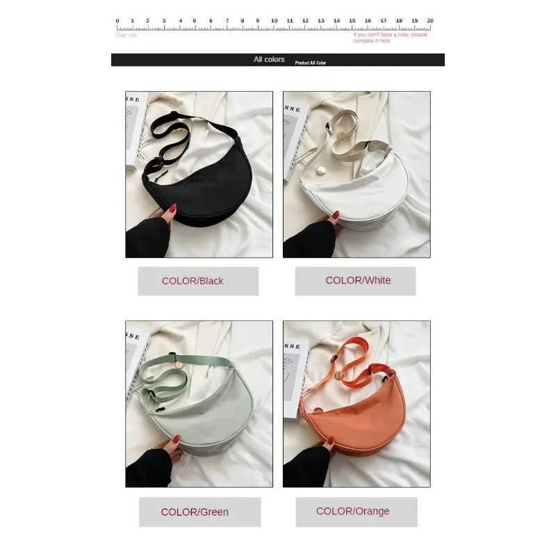 Upgraded Version Crossbody Bag New Trendy Dumpling Bag Lightweight Small Body Bag Underarm Bag Single Shoulder Canvas BagT2511112