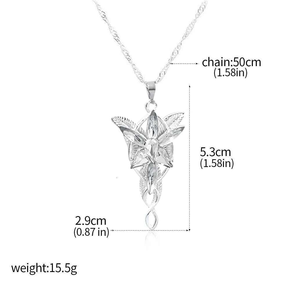 Movie Lord Of The Rings Elf Princess Yavin Twilight Star Crystal Pendant Women's Necklace Jewelry Gift