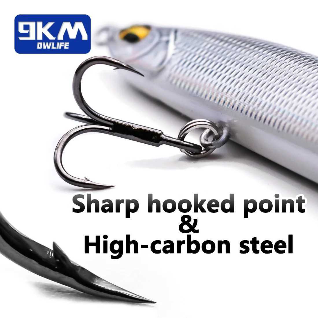 Sinking Pencil Lures 9.5~19g Saltwater Fishing Lures Hard Fishing Bait with Treble Hooks Salmon Redfish Trout Bass Walleye Z250411