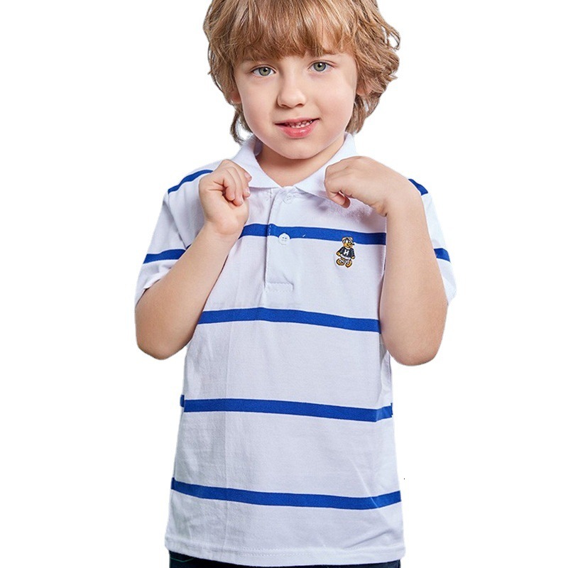 Ddmyshoesvip Children S Clothing Years Old College Style Boys T Shirt Korean Version Summer Outfit Cotton Lapel Short Sleeved Polo Shirt