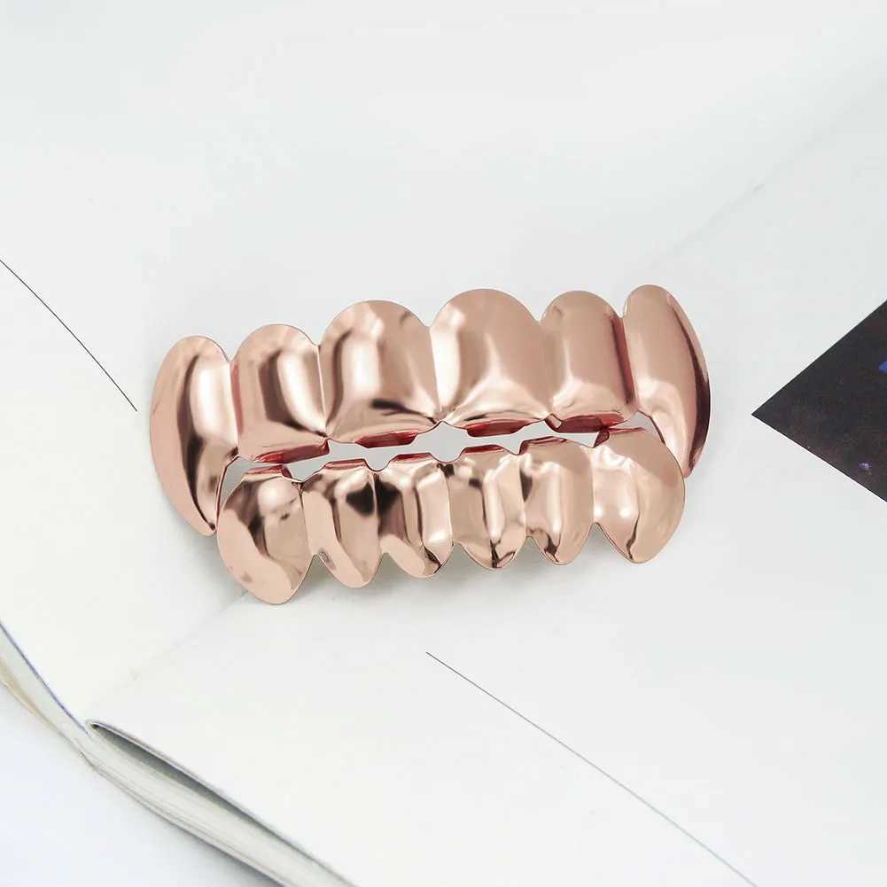 GUCY New Hip Hop Tooth Scrub Machine Upper and Lower Vampire Tooth Scrub Hat Set W250412
