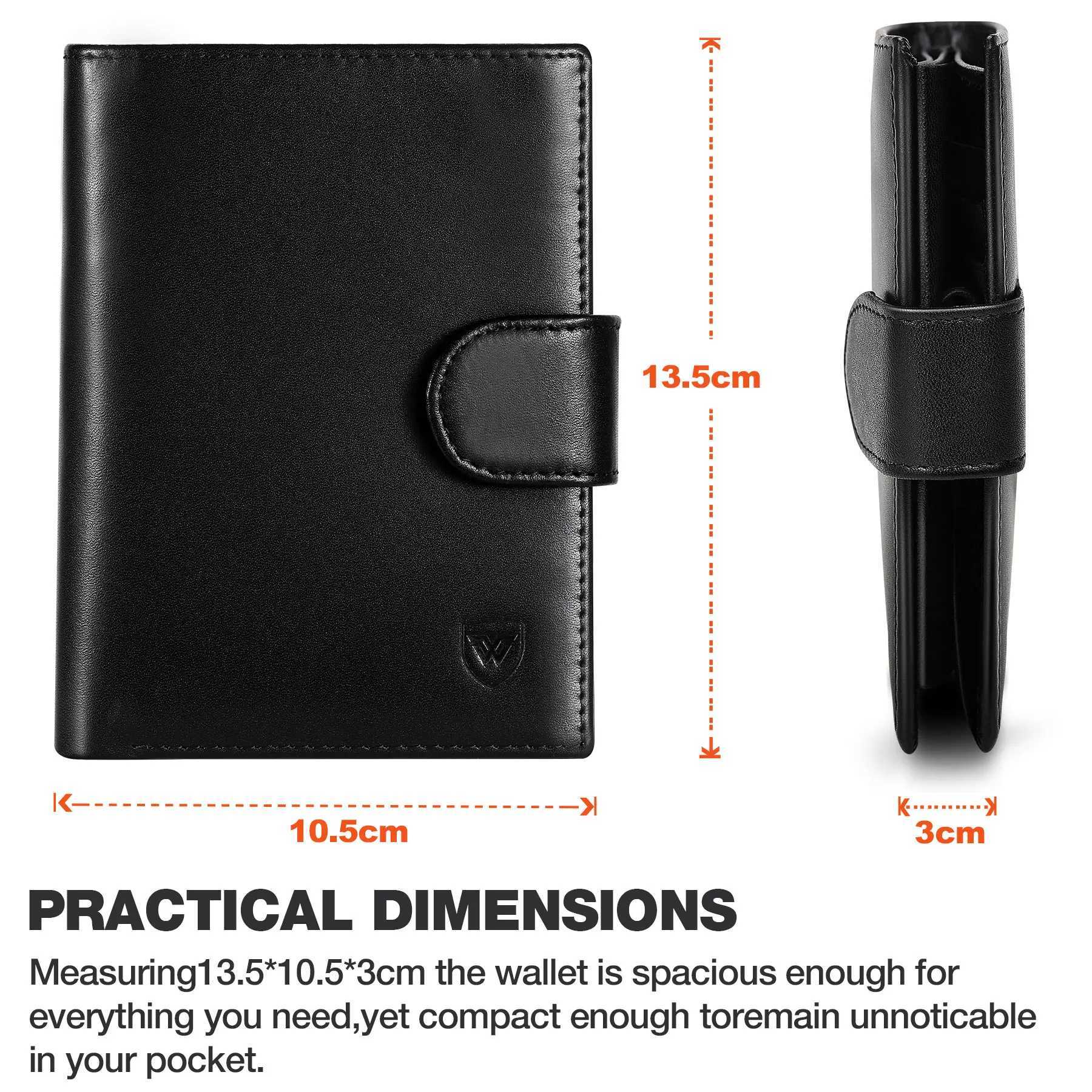 Mens leather wallet business wallet RFID card holder transparent Windows bank note coin company black Z250411
