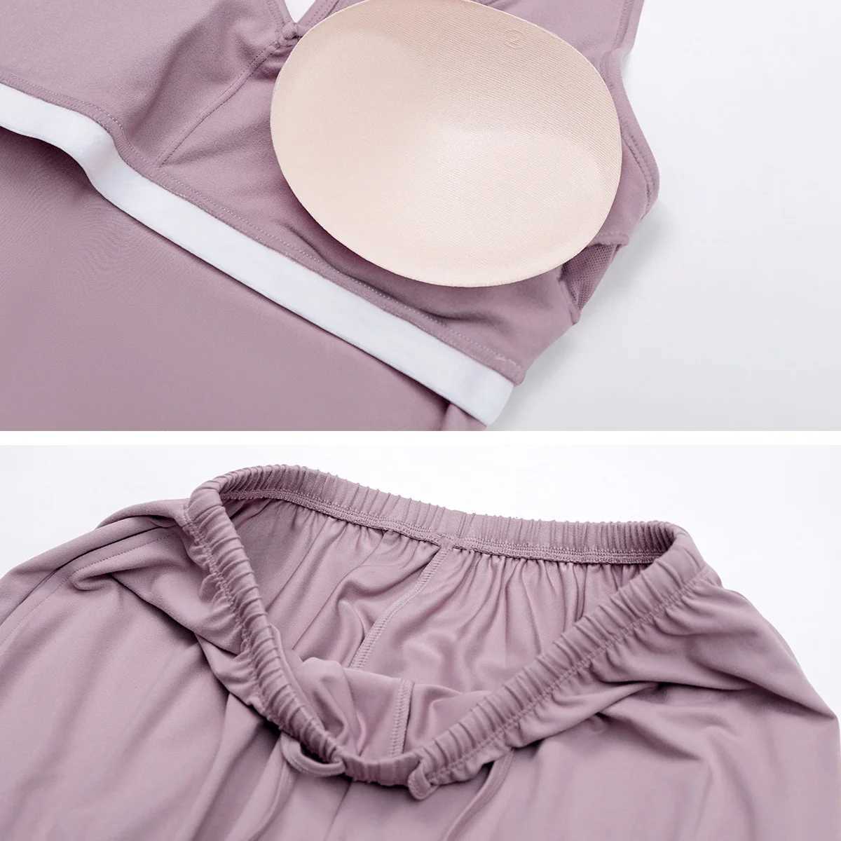 New Women Yoga Set 2/3 Pieces Long sleeves Workout Tracksuit Sportswear Gym Clothing Wide-leg sport pants Fitness Sports Suit J251112