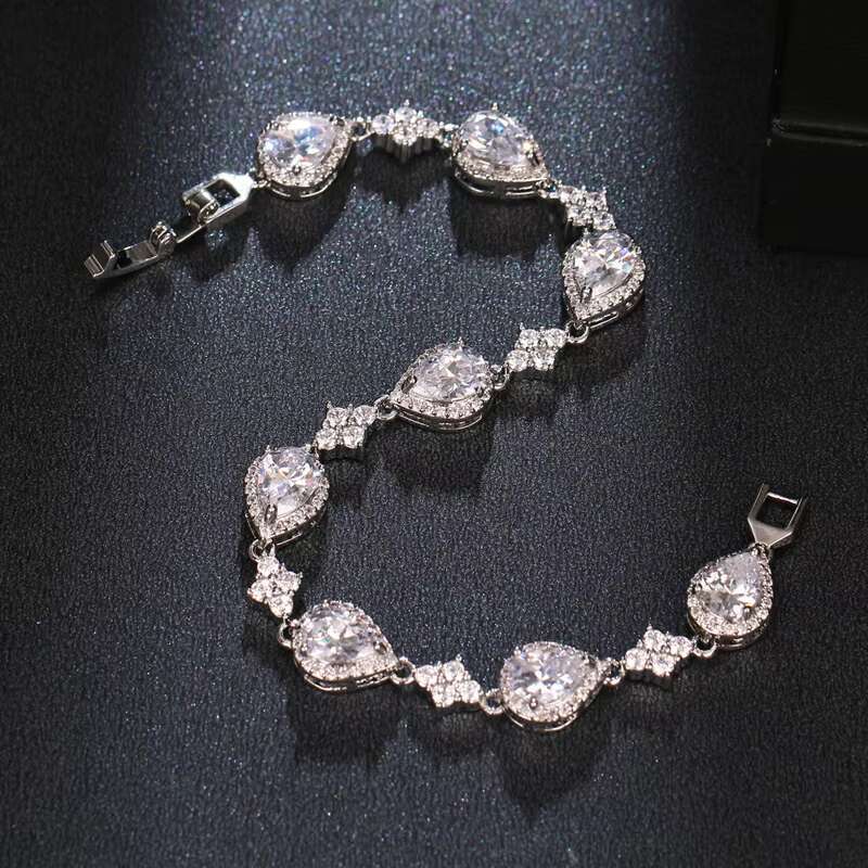 Customized Bracelets Moissanite Diamond Jewelry 14k Gold Gift Party Trendy Wedding Women Charm Bracelet