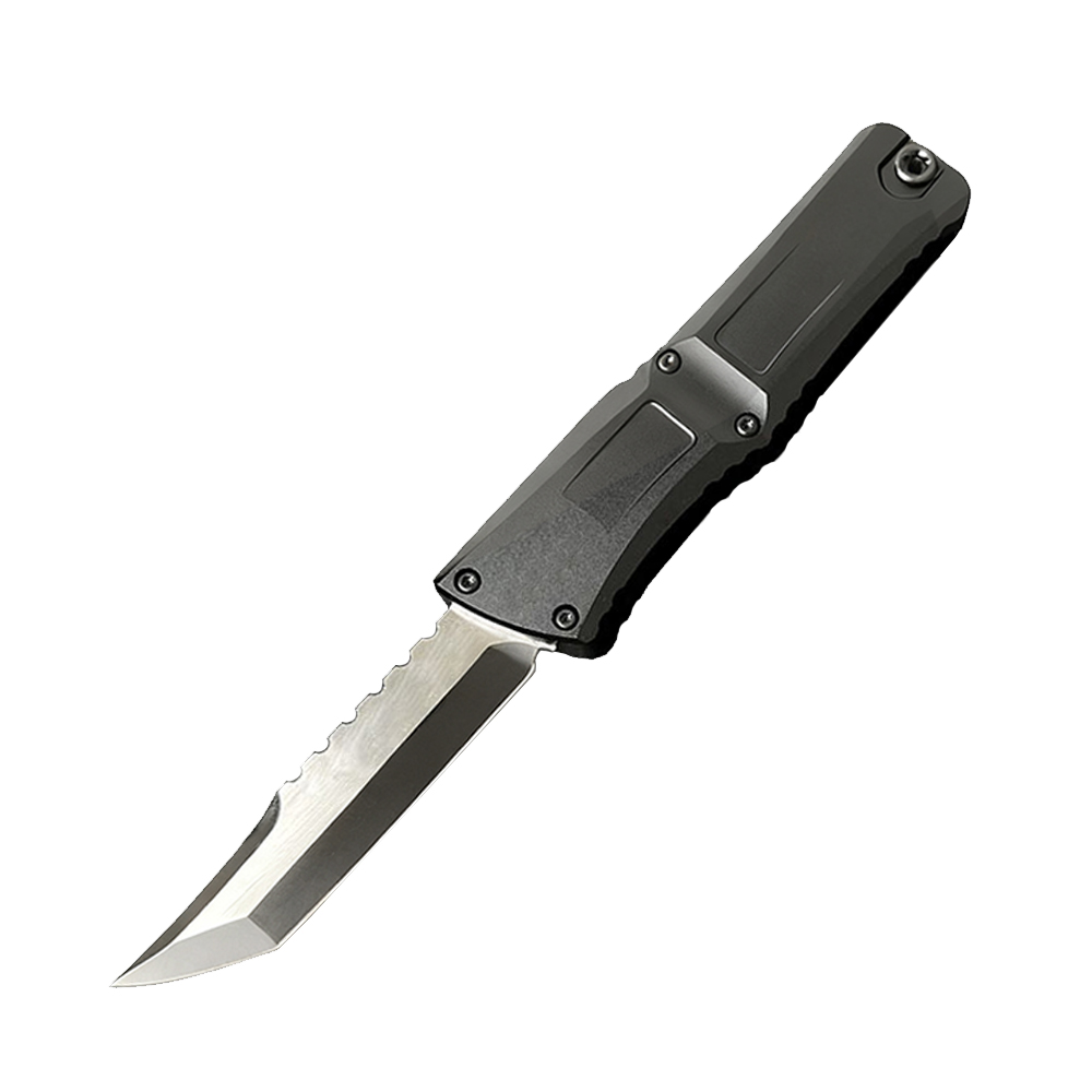 High End H5112 Tactical Knife D2 Black Two-tone Blade CNC Aviation Aluminum Handle Outdoor Camping Hiking EDC Pocket Knives