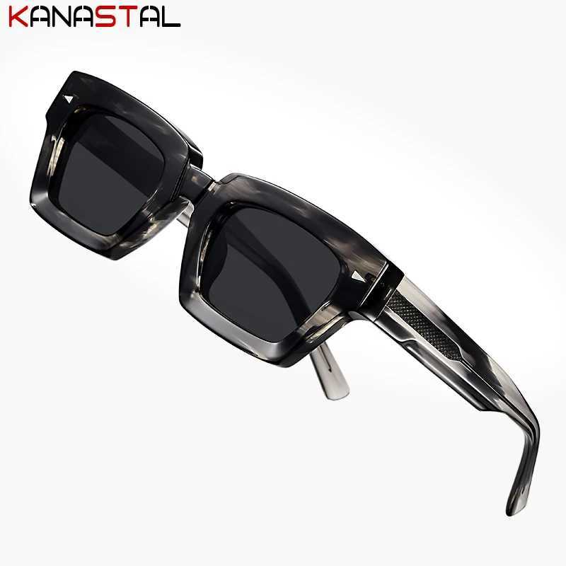 Men Polarized Sunglasses Women UV400 Sun Glasses Acetate Fibre Thick Eyeglasses Frame Fishing Camping Anti Glare Shade EyewearC250411