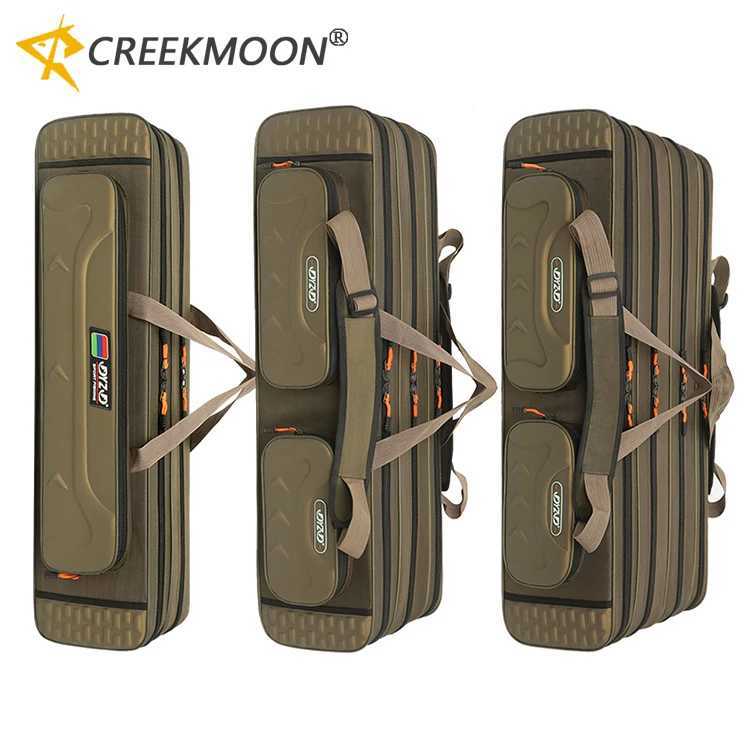 NON-Foldable 2/3/4 Layer Fishing Rod Tackle Bag 80/100/120/130CM Multifunctional Fish Reel Lure Line Tools Storage Case Gear Z250411